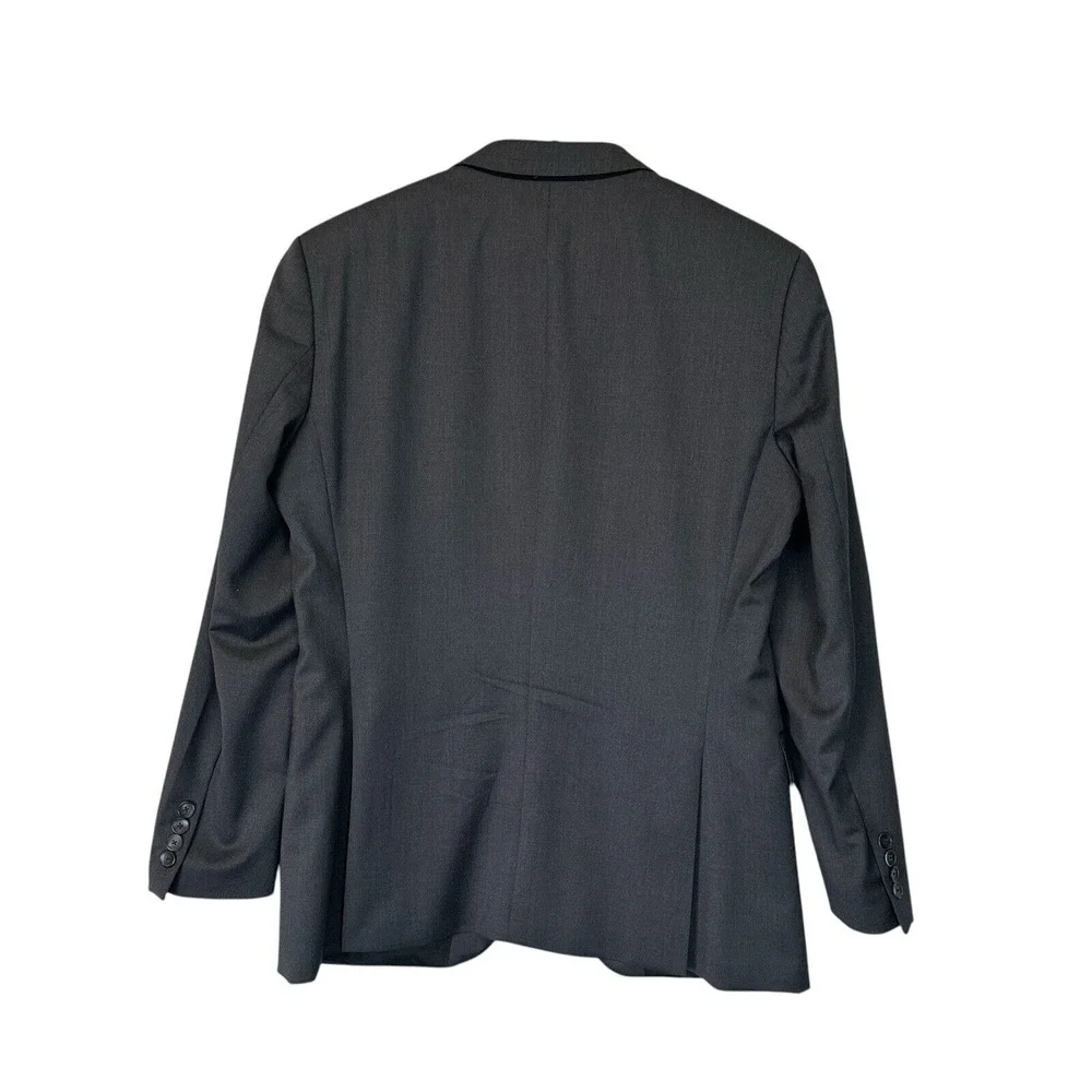 Boss Hugo Trabaldo Togna 1840 Super 120 Virgin Wool Blazer Sz 40R Black 2 Button